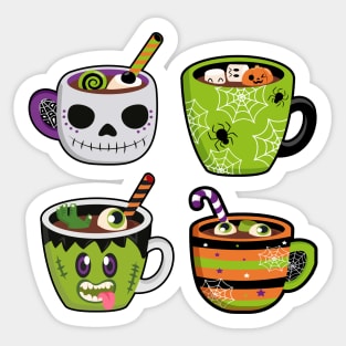 All about cup scary and funny with trawl Sticker